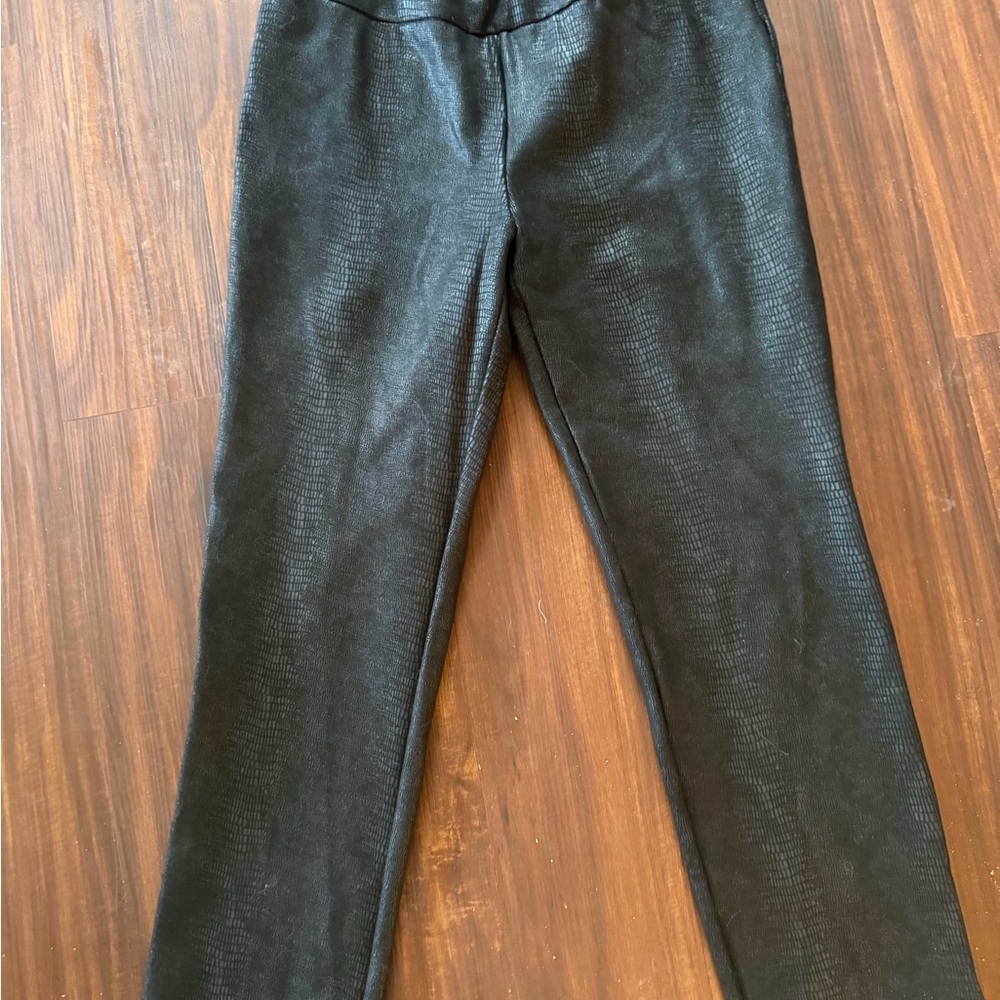 Soft Surroundings Black Textured Ponte Pants